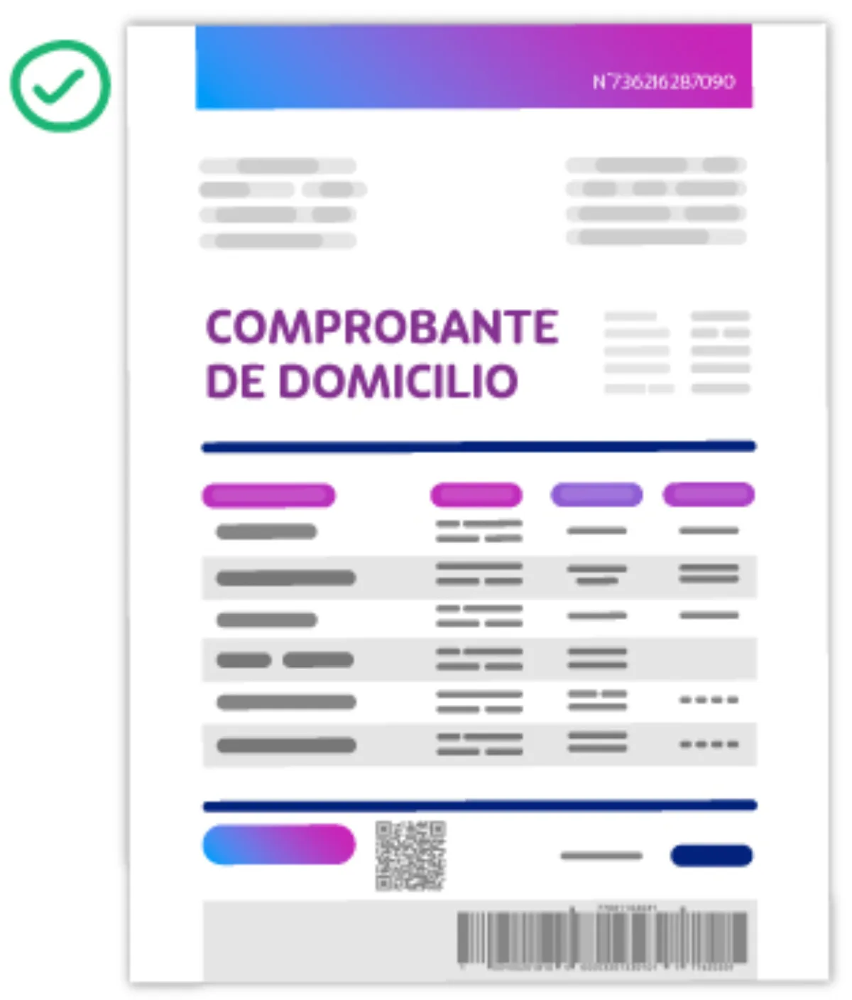 Ejemplo de comprobante de domicilio aceptado, publicado por la propia marca